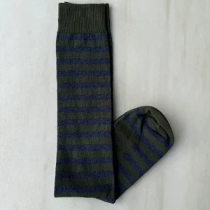 NUEVO Calcetín rayitas Caza y Azul jeans