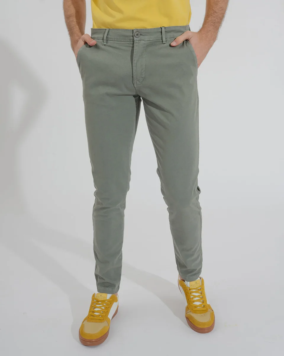Pantalon Chino Sport Gris Verdoso - Imagen 2