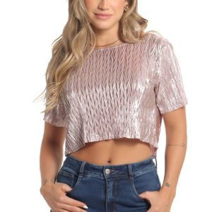 Blusa Básica Tipo Cropped